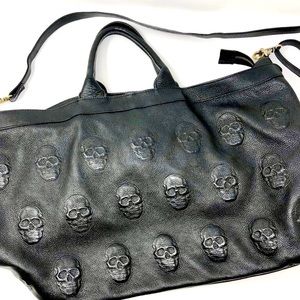 Iopelle Italia | Leather Skull Embossed Handbag